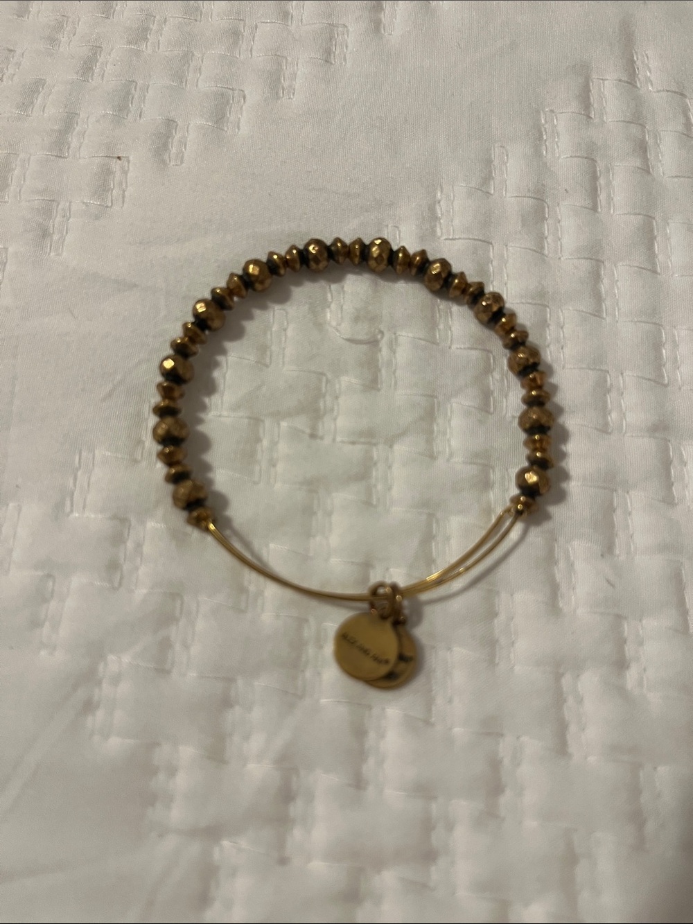 Alex & ani copper Gold Beaded Women's Bracelet - Elegant Minimalist Design